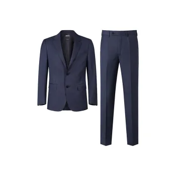 Zegna SS24 Business Suit Men's Dark Blue