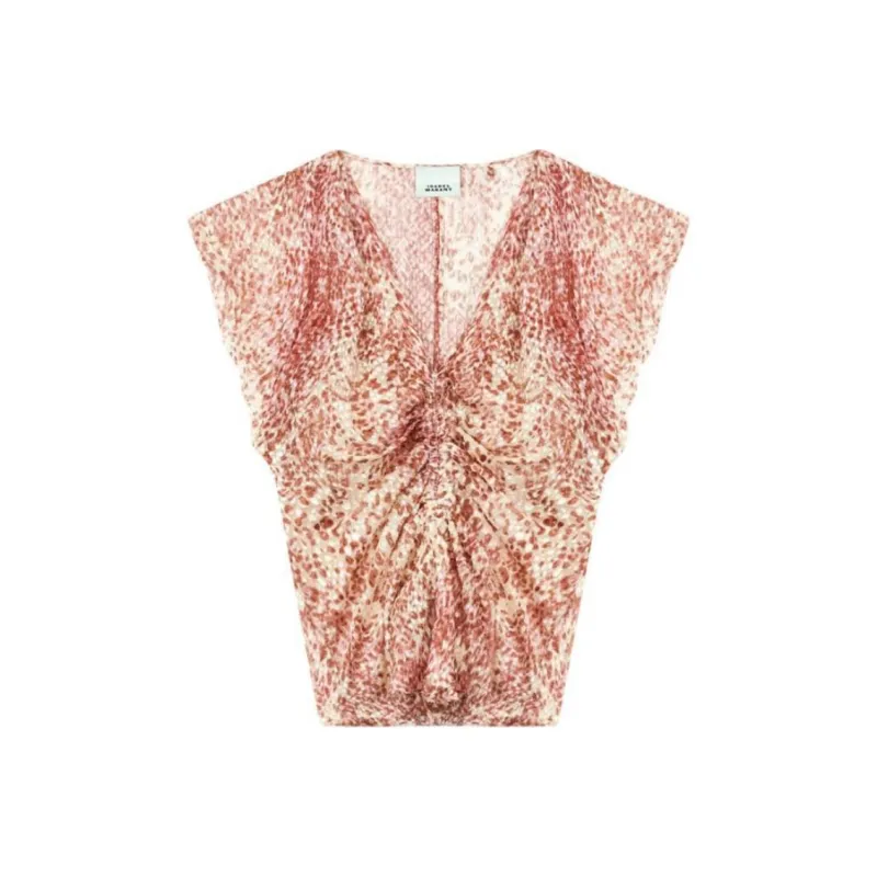 ISABEL MARANT ETOILE Lonea Abstract Printed Top-0