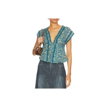 FREE PEOPLE T-Shirt Women's Blue
