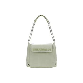 COCCINELLE Cow Leather Hobo Bag Handbag Shoulder Bag Large Size Women's Celadon Green