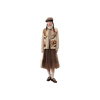 ZIHAN Sweater Women's Pinecone Coffee