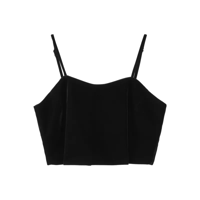 Fstudio Early Spring Korean Style Petite Layered Lazy Vest Tank Top Women's Black-0