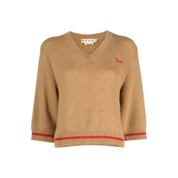 MARNI V-Neck Cropped Jumper