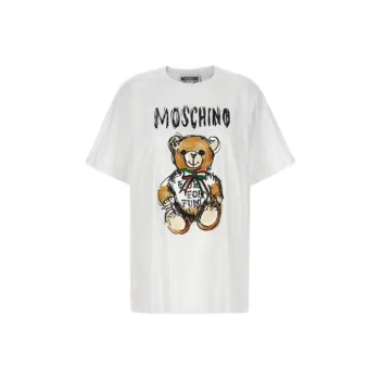 MOSCHINO Teddy Bear Printed Crewneck T Shirt