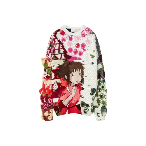 LOEWE QIANYUQIANXUN SS22 Loose Fit Sweater Women's Multicolor