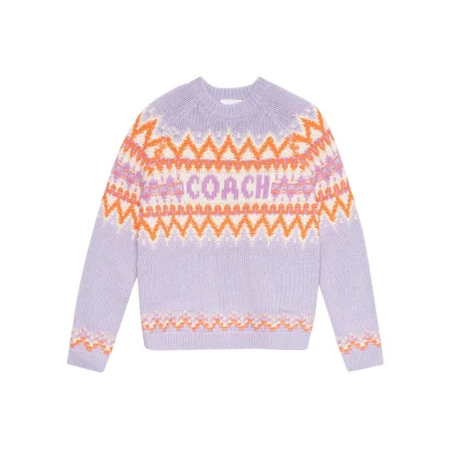 COACH FW22 Sweater Women's Lilac Purple