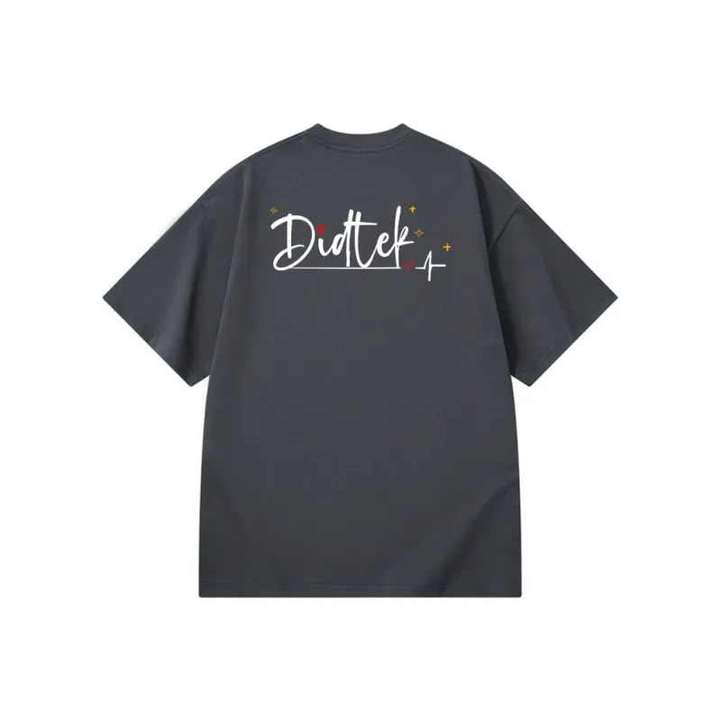 DIDTEK Drop Shoulder Sleeve Short Sleeved T Shirts Unisex-3