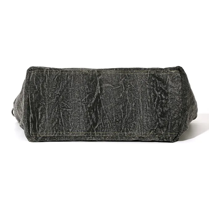 MASTER CANVAS Tote Canvas Bag, Shoulder Bag Unisex Denim Black/Denim Green-4