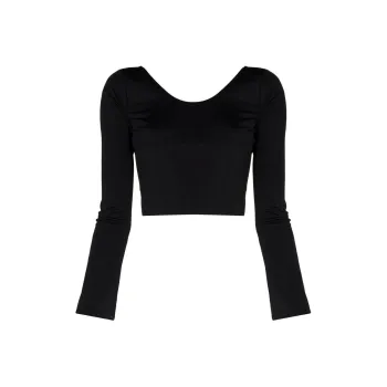 NATASHA ZINKO Zip up Corset Crop Top
