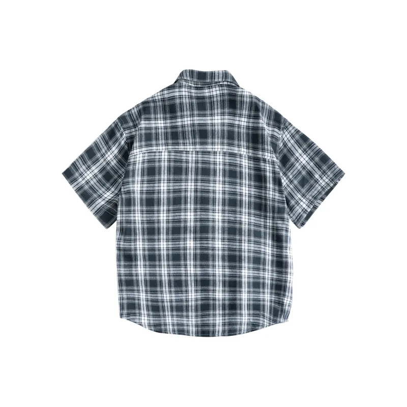 Lightning X Storm Shirt Unisex Navy Blue Plaid-1
