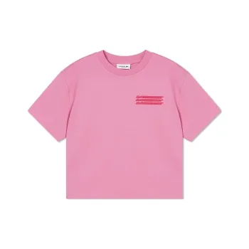 LACOSTE Crop Tops Women's Rose Red