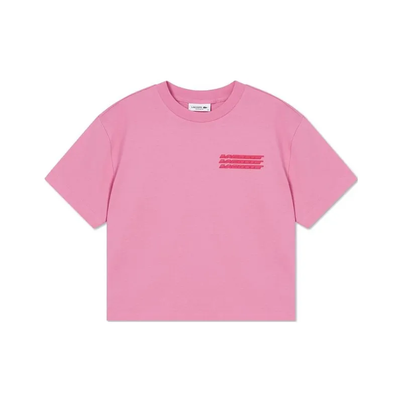 LACOSTE Crop Tops Women's Rose Red-0
