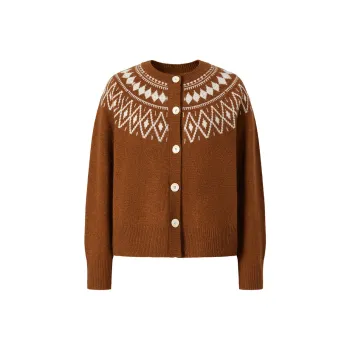 JZ. ANNAKRO Sweater Women's Floral Coffee
