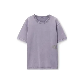Alexander Wang Drop Shoulder Sleeve T Shirt Women's Purple