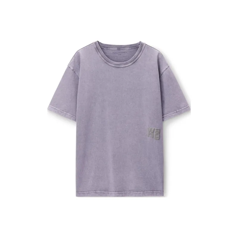 Alexander Wang Drop Shoulder Sleeve T Shirt Women's Purple-0