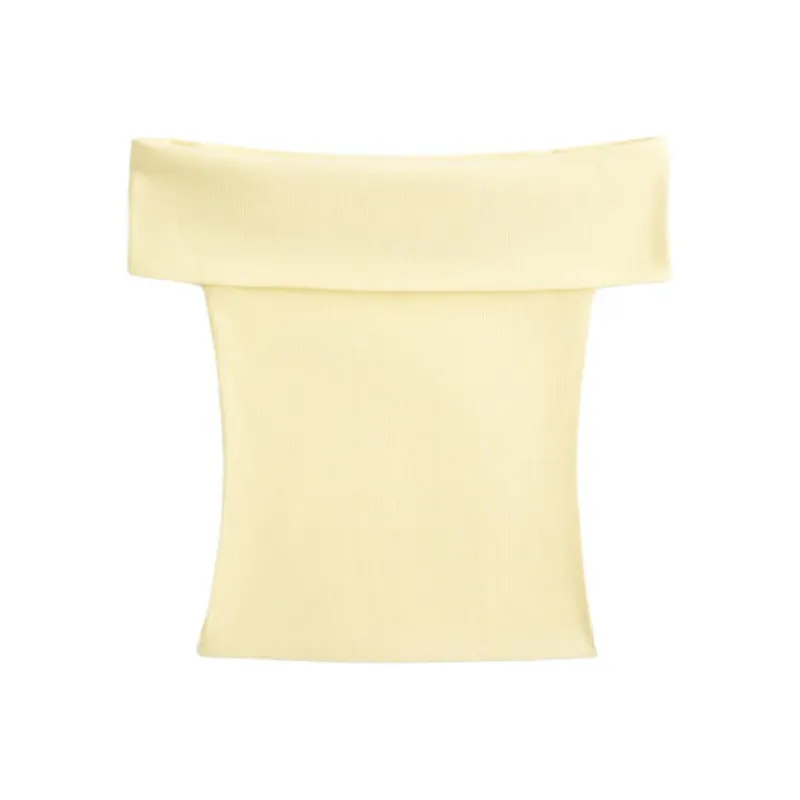 Hollister T Shirt Women's Cream Yellow-0