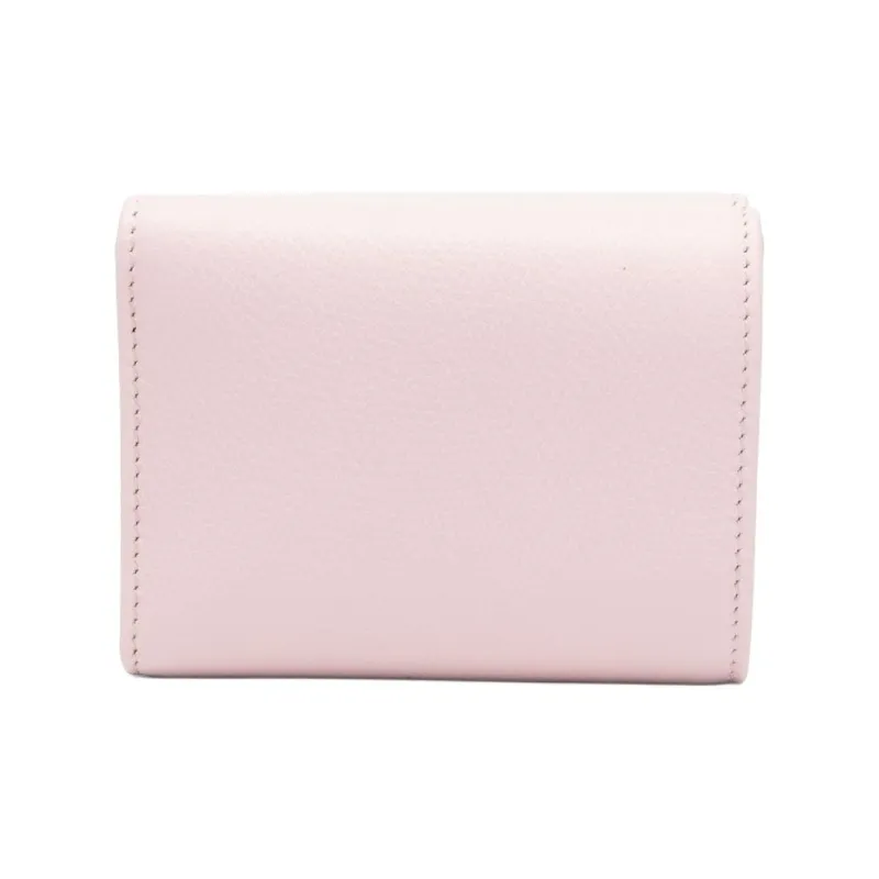 Valentino Vlogo Leather Wallet Women's Pink-1