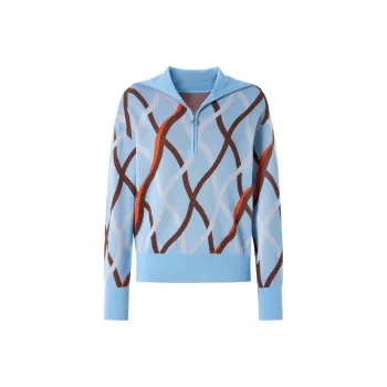 JZ. ANNAKRO Sweater Women's Floral Light Blue