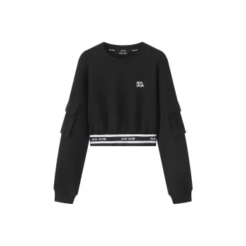 YK&YB Crop Tops Women's Black