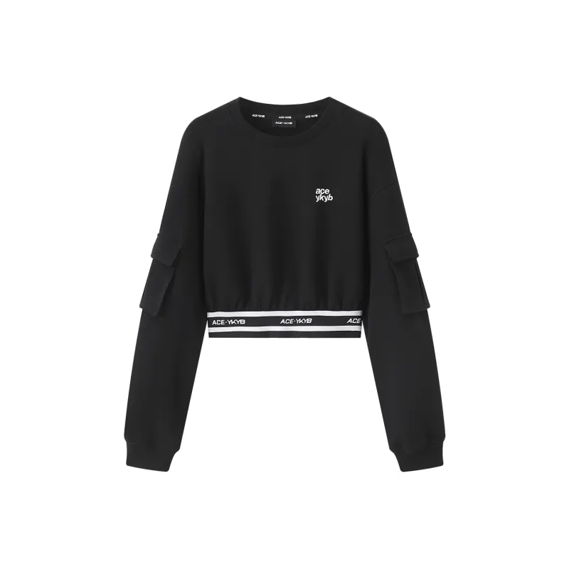 YK&YB Crop Tops Women's Black-0