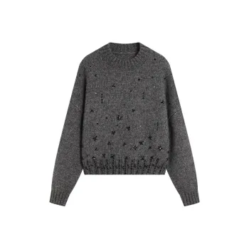 AMAZING SONG Sweater Women's Minimalist Gray