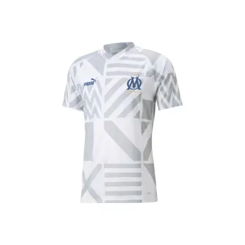 PUMA Olympique De Marseille Football Pre-match Jersey Men Soccer Jerseys Men's White