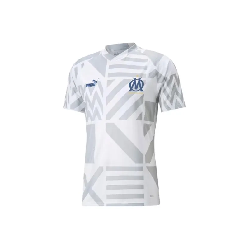 PUMA Olympique De Marseille Football Pre-match Jersey Men Soccer Jerseys Men's White-0