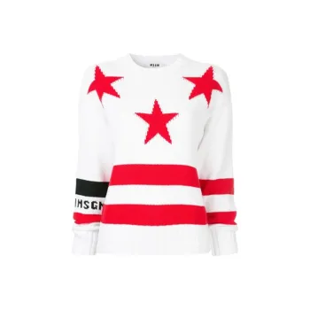 MSGM FW21 Loose Fit Sweater Women's White