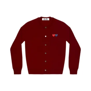 CDG Play Sweaters Women's Burgundy