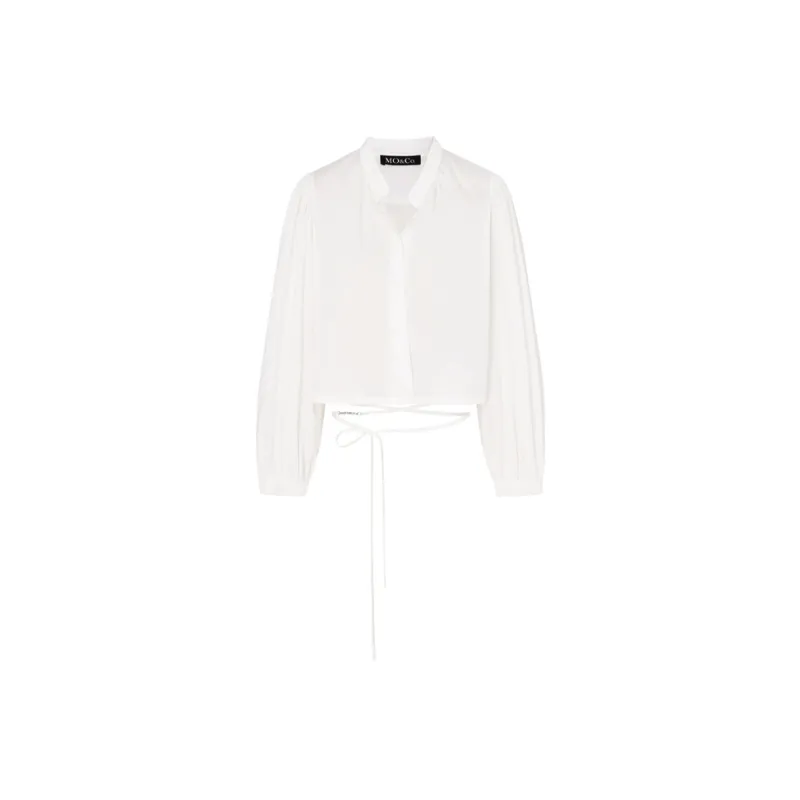 MO&CO Crop Tops Women's Raw White-0