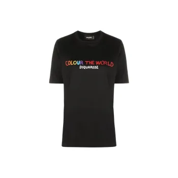 DSQUARED 2 Logo Printed Crewneck T-Shirt