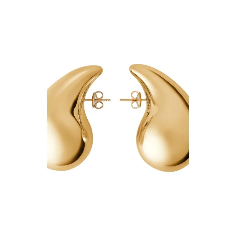 Bottega Veneta 18K Gold Plated Stud Earrings Women's Gold-1