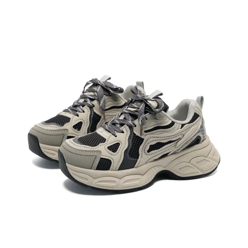 Circle Small Cushioning, Slip Resistant, Breathable, Supportive, Lightweight Low Top Chunky Sneakers Women's-2