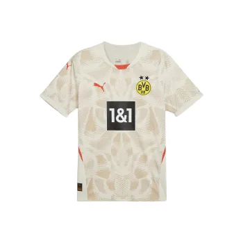 PUMA Borussia Dortmund Borussia Dortmund 24/25 Goalkeeper Short Sleeve Jersey Men Soccer Jerseys Men's Apricot