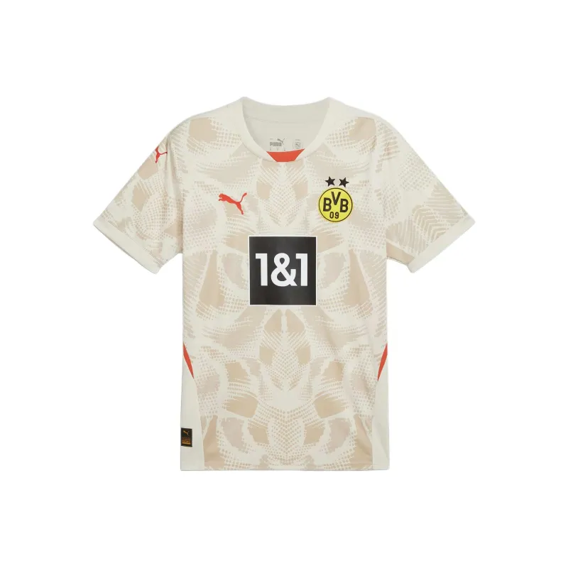 PUMA Borussia Dortmund Borussia Dortmund 24/25 Goalkeeper Short Sleeve Jersey Men Soccer Jerseys Men's Apricot-0