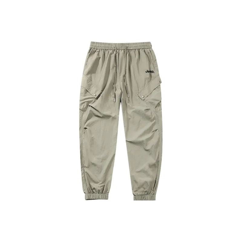 Jeep Individual Lace Up Straight Fit Casual Pants Unisex-0