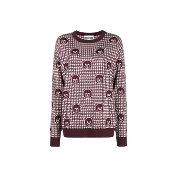 MOSCHINO Teddy Bear print Wool Jumper