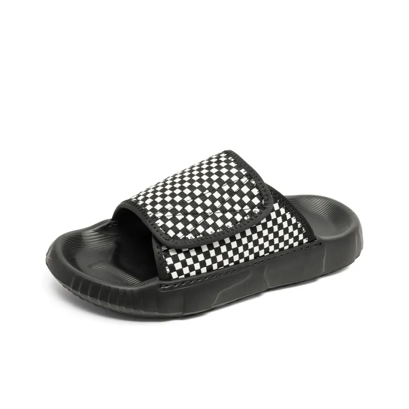 JIETEGONGYANG Rubber Sole Quiet, Slip Resistant, Odor Resistant Slide Slippers Men's Black-1