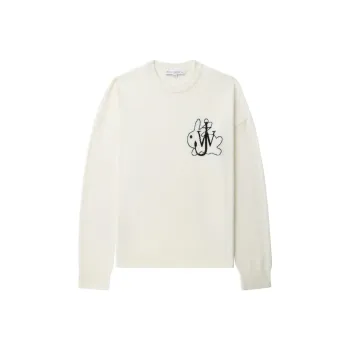 JW Anderson Logo Intarsia Knit Crenweck Jumper