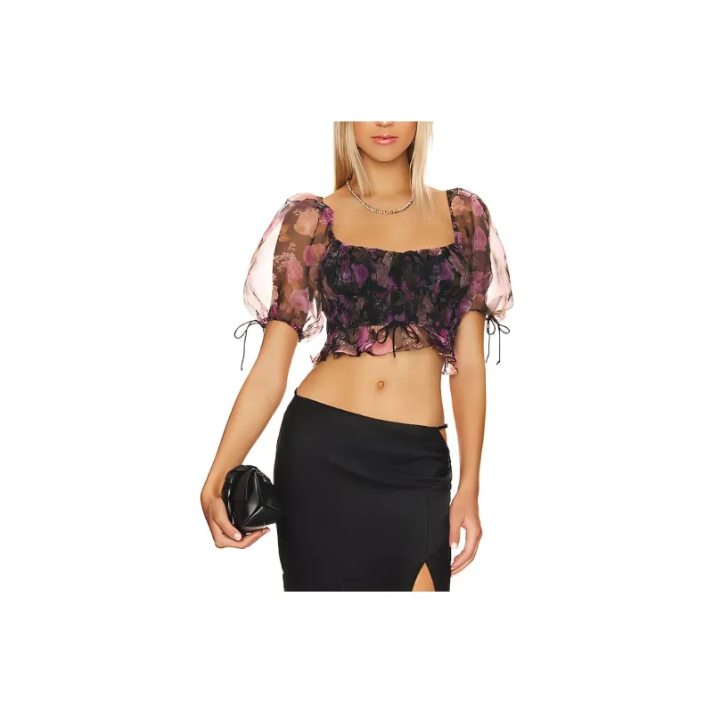 FOR LOVE & LEMONS Crop Tops Women's Black-0