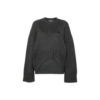The Attico Logo Embroidered Knitted Jumper