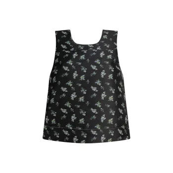 GANNI Floral Jacquard Sleeveless Top