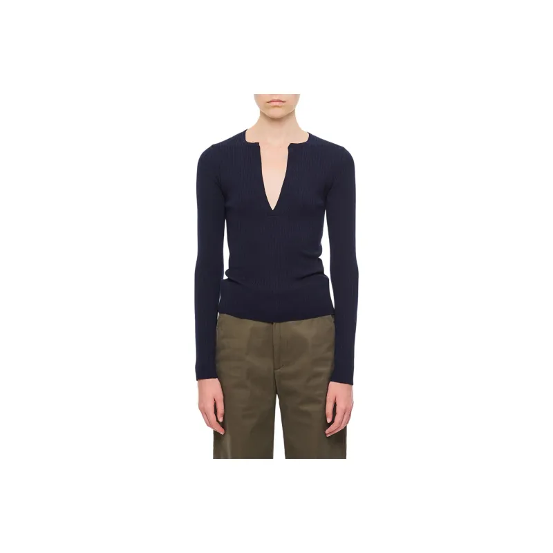 MaxMara V Neck Long Sleeved Top-0