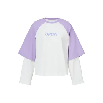 UPON PRO SS22 Mock Two Piece Long Sleeved T Shirt Women's White