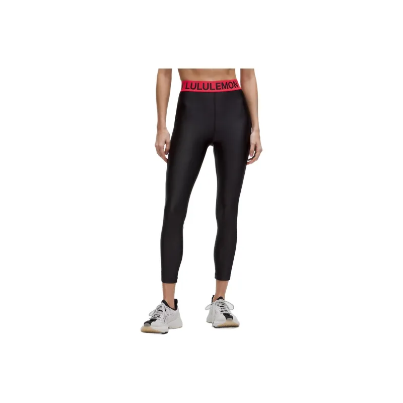 Lululemon High Rise Yoga Pants 25.5' Women's Black Red-0