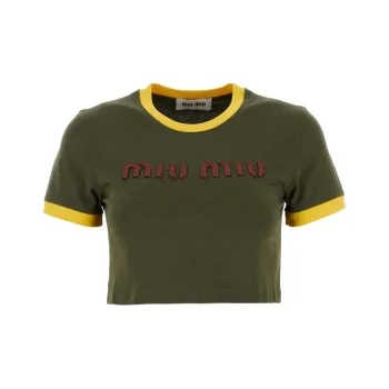 MIU MIU SS24 Regular T Shirt Women's Green