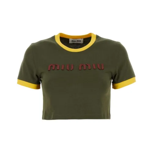 MIU MIU SS24 Regular T Shirt Women's Green