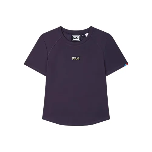 FILA ORIGINALE Raglan Sleeve T Shirt Women's Purple Deep Color