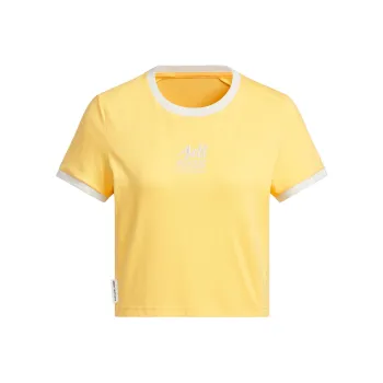 Adidas T Shirt Women's Apricot Yellow