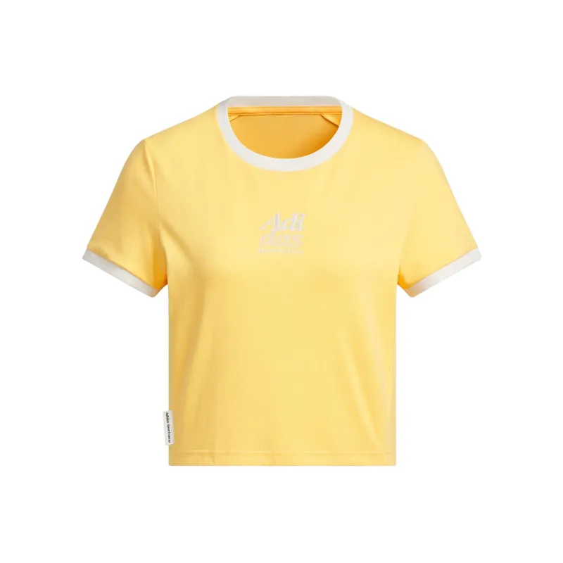 Adidas T Shirt Women's Apricot Yellow-0